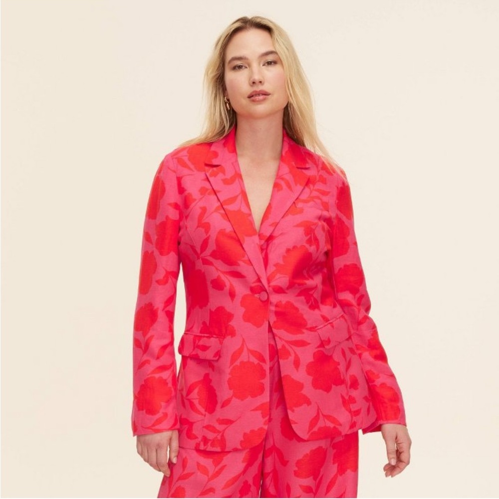 NWT Kate Spade x Target Pink & Red Classic Rose Blazer Size Small